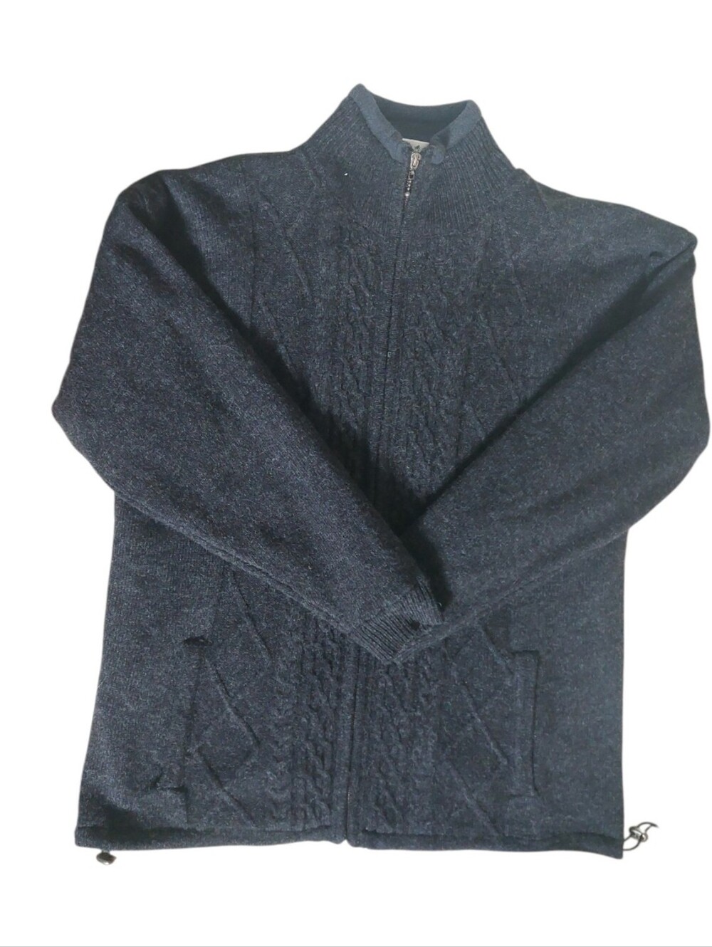Aran Woolen Mills zip up lined cardigan size XXL